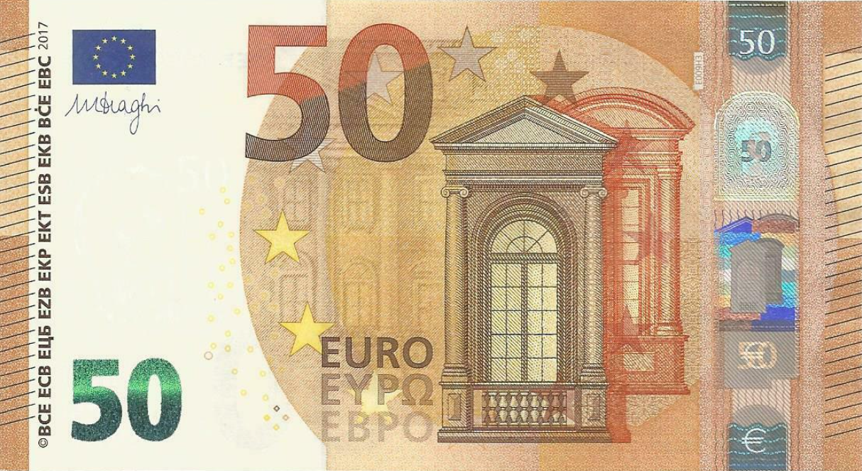 P23UC European Union 50 Euro Year 2017 (Draghi)
